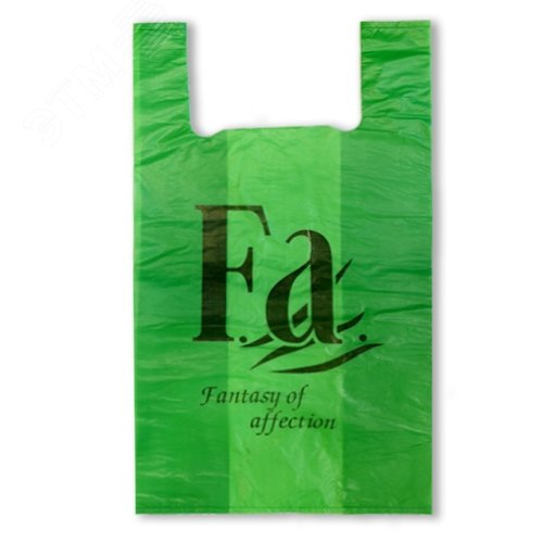 Изображение товара Пакеты-майка ПНД 30+16х54 см, 30 мкм, зеленые, FA, 50 шт/уп. (упак)