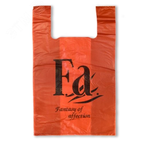 Изображение товара Пакеты-майка ПНД 30+16х54 см, 30 мкм, красные, FA, 50 шт/уп. (упак)