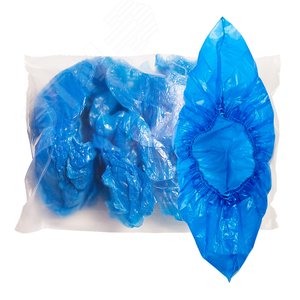 Бахилы полиэтиленовые валом, 40*15 см, голубые, усиленные, 100 шт/уп., .