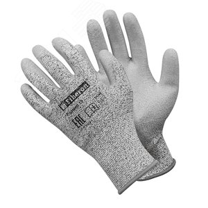 Перчатки ''Защита от порезов'', со стекловолокном, полиуретановое покрытие, в и/у, 10(XL)