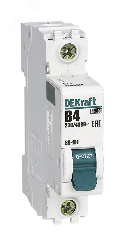 Автоматический выключатель 1Р 4А характеристика B ВА-101 4.5кА 11145DEK Dekraft - превью 2