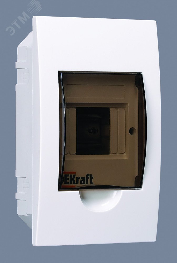 Щит распределительный встраиваемый ЩРВ-П-4 IP41 пластиковый прозрачная дверь 31001DEK Dekraft - превью