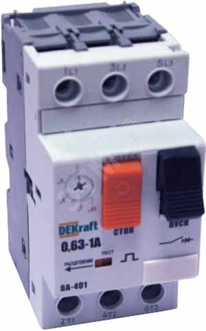 Выключатель автоматический для защиты электродвигателей ВА 401 2.5-4А 50кА 3p 21204DEK Dekraft