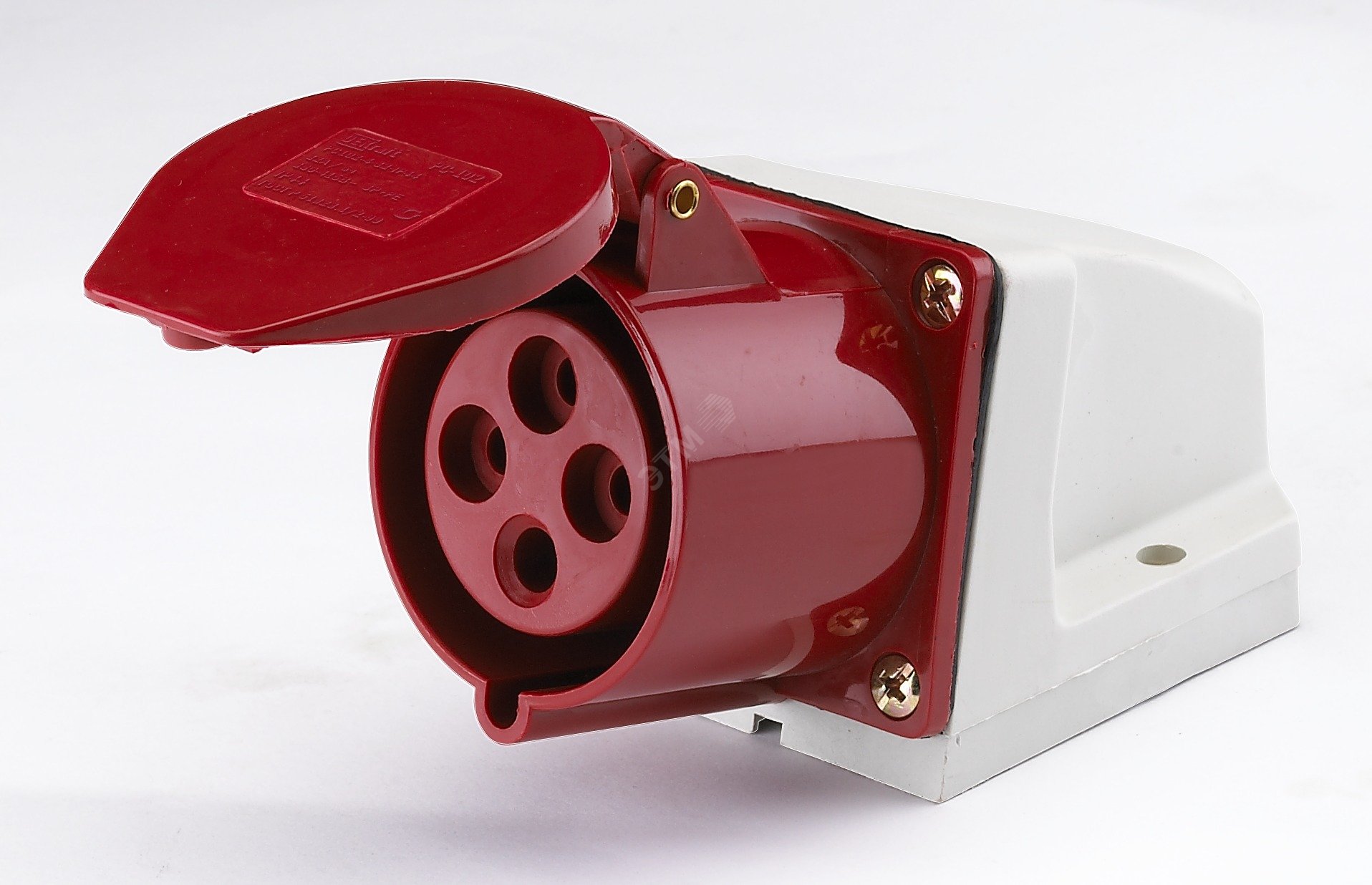 Розетка кабельная стационарная 32А 3Р+РЕ IP44 (26032DEK) DEKraft купить ...