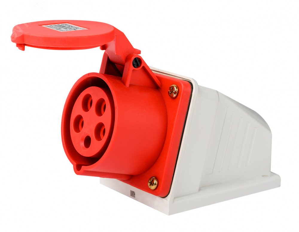 Изображение товара Розетка стационарная 3Р+РЕ+N 16А 380В IP44 Dekraft РС-103
