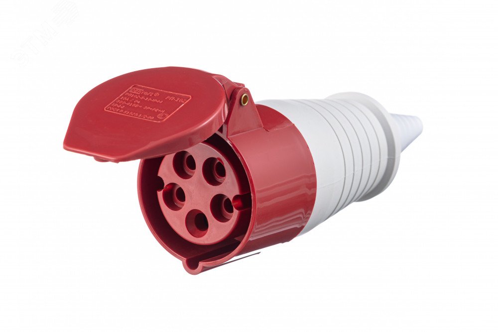 Розетка кабельная 16А 3Р+PE+N IР44 переносная 380В РП-102 артикул ...