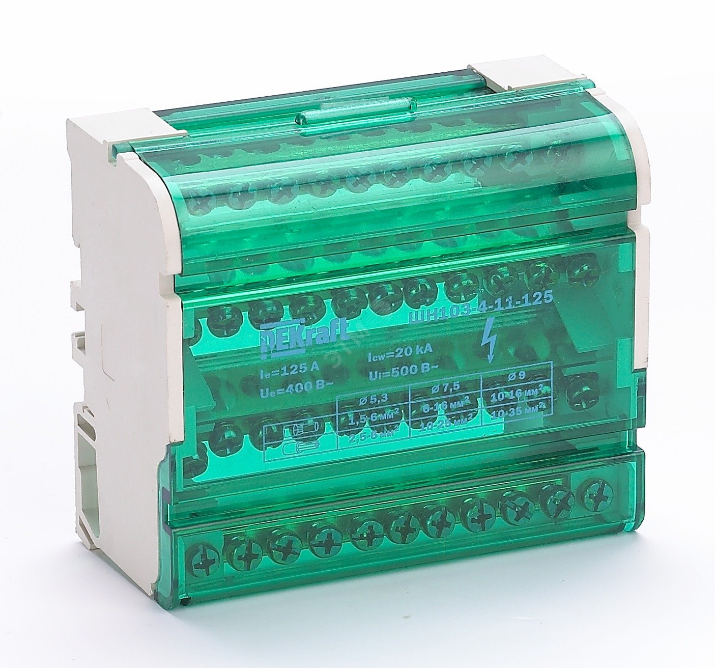 Кросс-модуль на DIN-рейку 4х11 групп, 125А ШН-103 DEKraft DEKraft ...