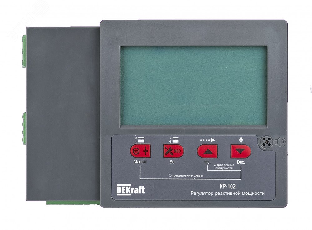 Изображение товара Регулятор реактивной мощности 400В 12 ступеней КР-102 DEKraft