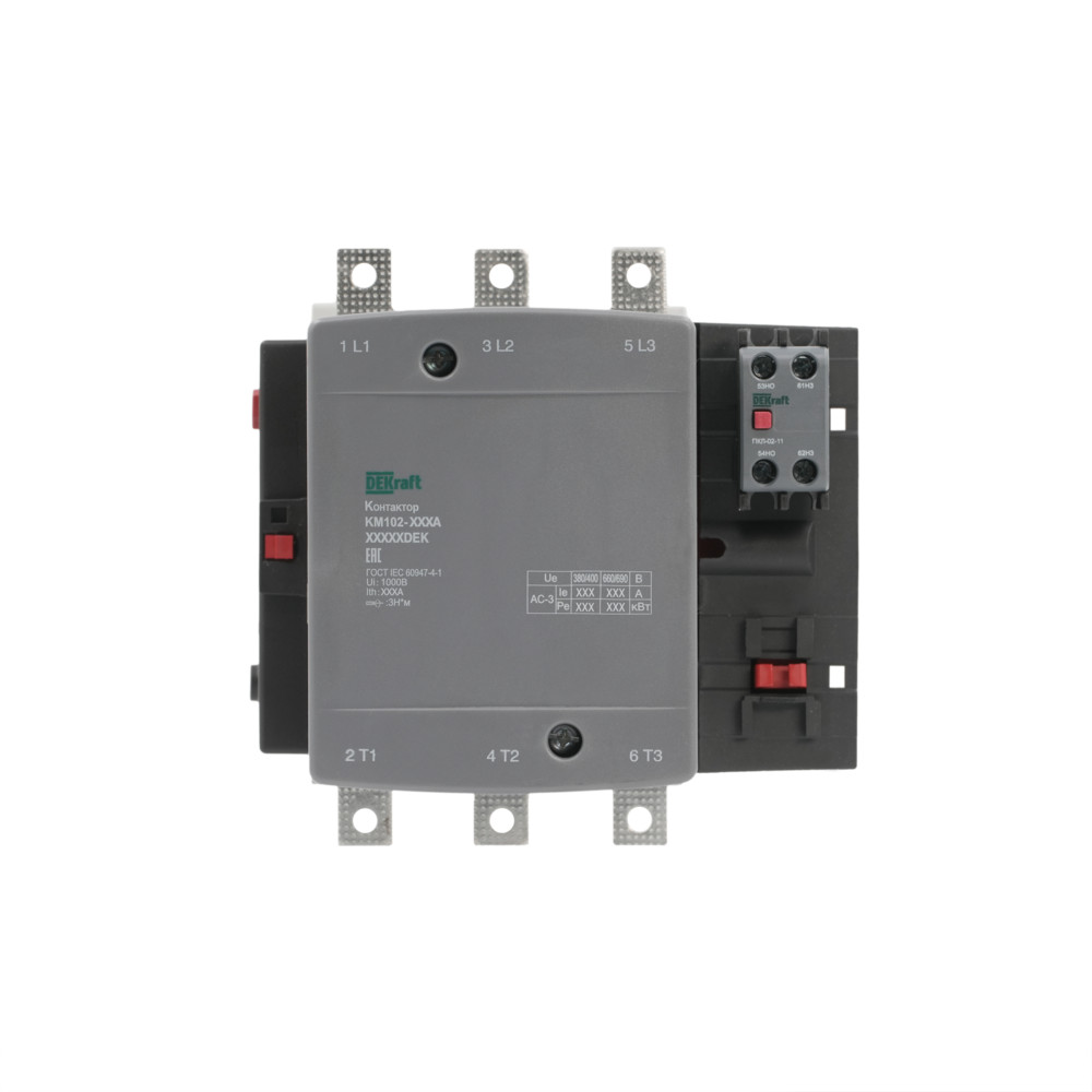Контактор 115А 380В АС АС3 АС4 1НО+1НЗ КМ-102