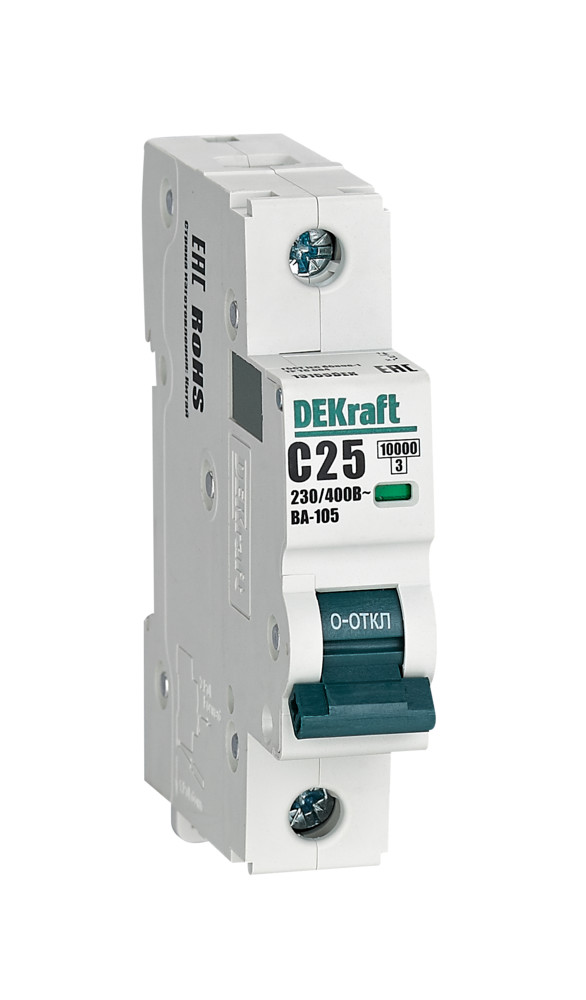 Выключатель автоматический ВА105 1P кривая C 25A 10кА