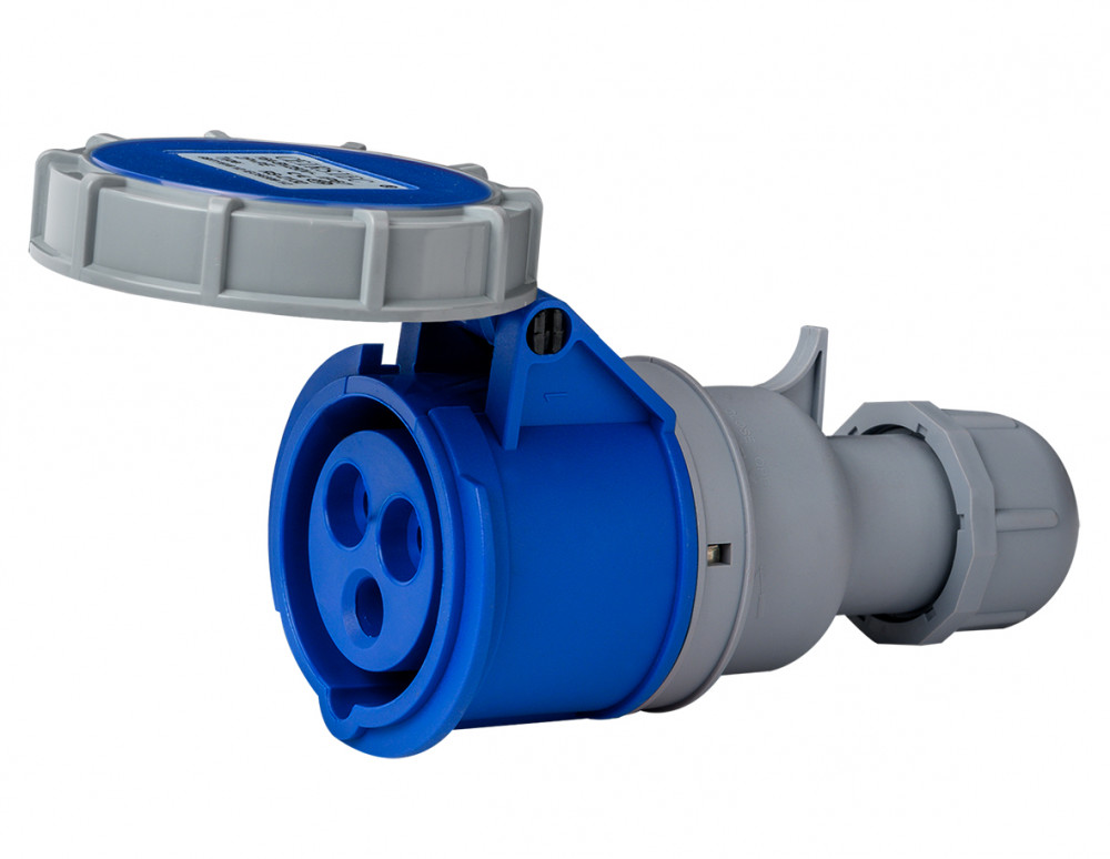 Розетка переносная 2Р+РЕ 16А 220В IP67 РП-103