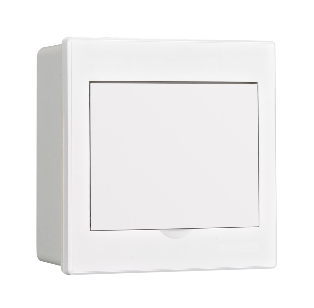 Корпус пластиковый навесной с белой дверью 1 ряд 6 модулей IP41 ЩРН-П