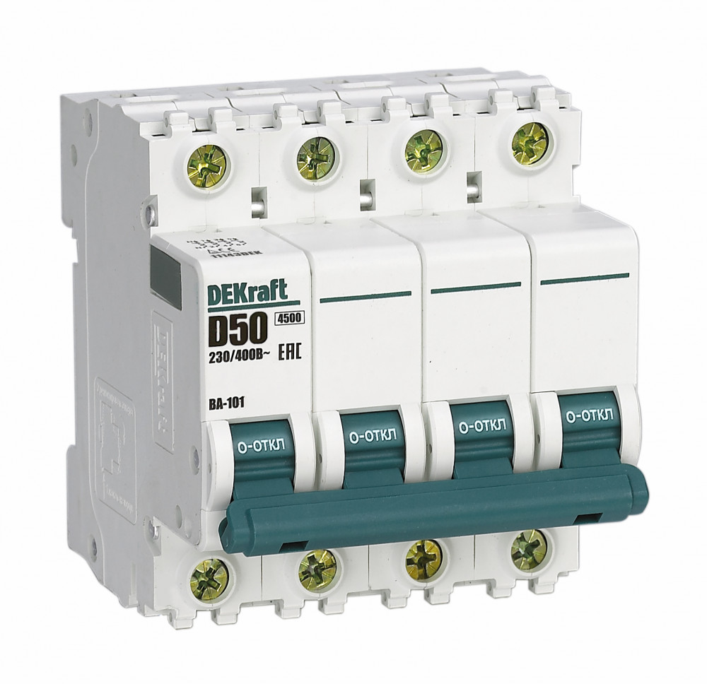 Выключатель автоматический ВА-101 4P 50А D 4.5кА