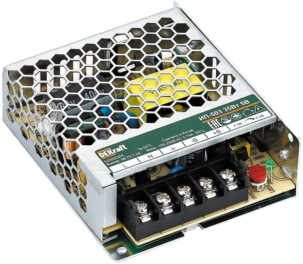 Источник питания импульсный 35Вт 12В 3А ИП-503