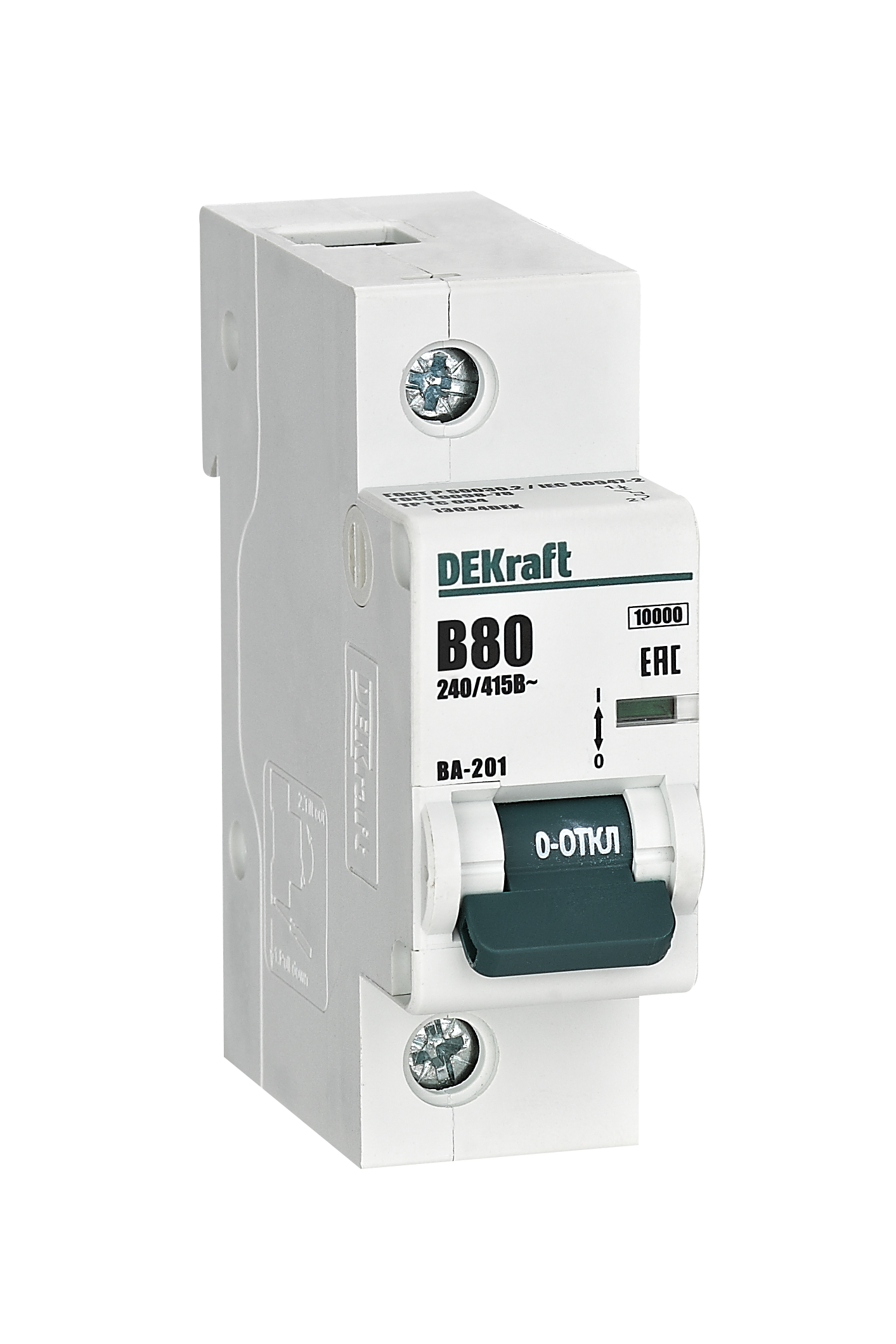 Автоматический выключатель ВА-201 1P 80А B 10кА