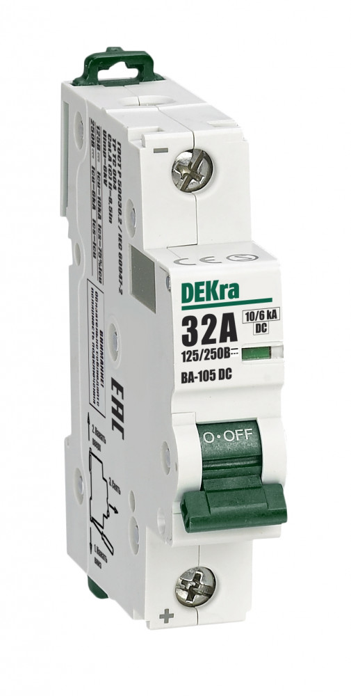 Выключатель автоматический 1P C кривая 32A 250В DC ВА-105