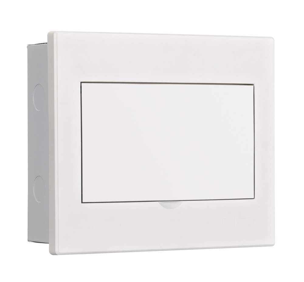 Корпус встраиваемый с белой дверью 1 ряд 9 модулей IP41 ЩРВ-М