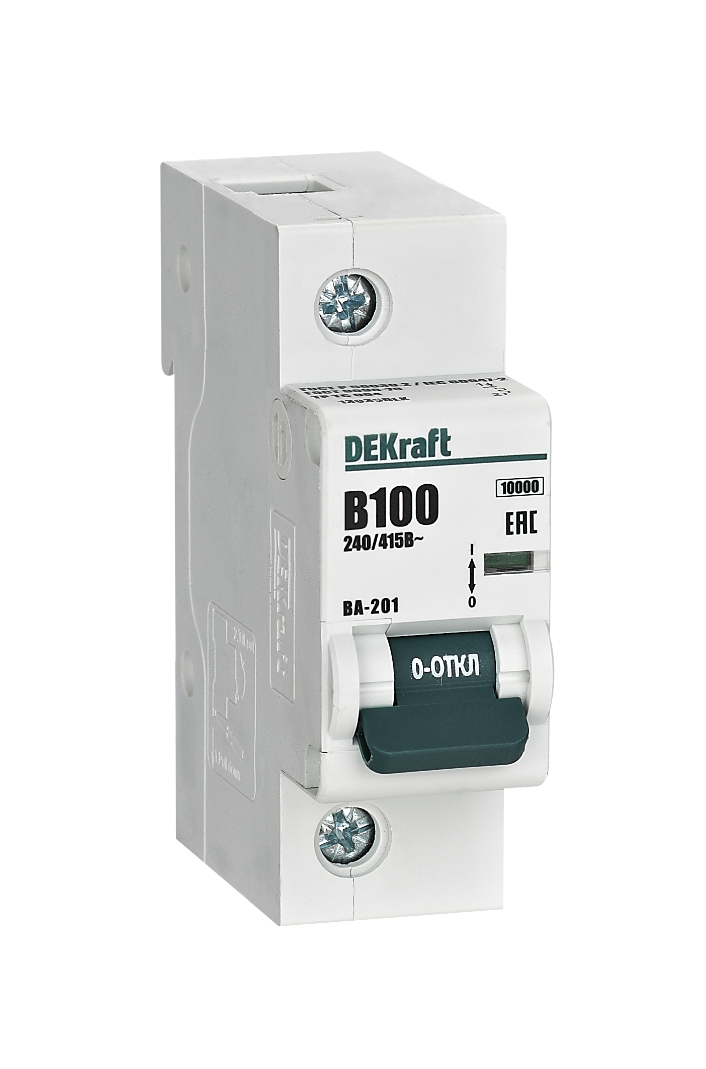 Автоматический выключатель ВА-201 1P 100А B 10кА