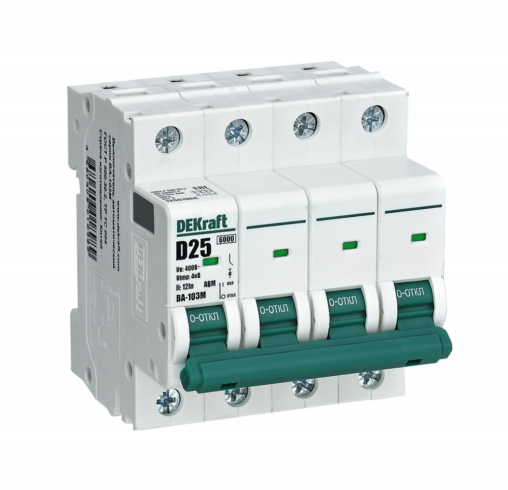 Выключатель автоматический 4P 63А C 6кА ВА-103M