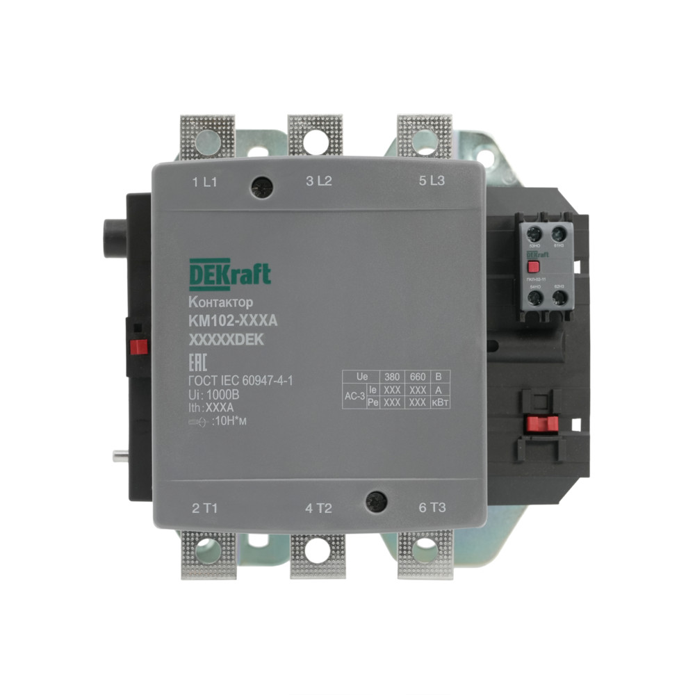 Контактор 400А 110В АС АС3 АС4 1НО+1НЗ КМ-102