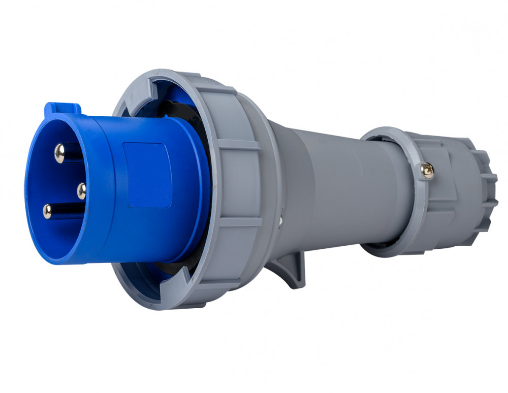 Вилка переносная 2Р+РЕ 63А 220В IP67 ВП-103