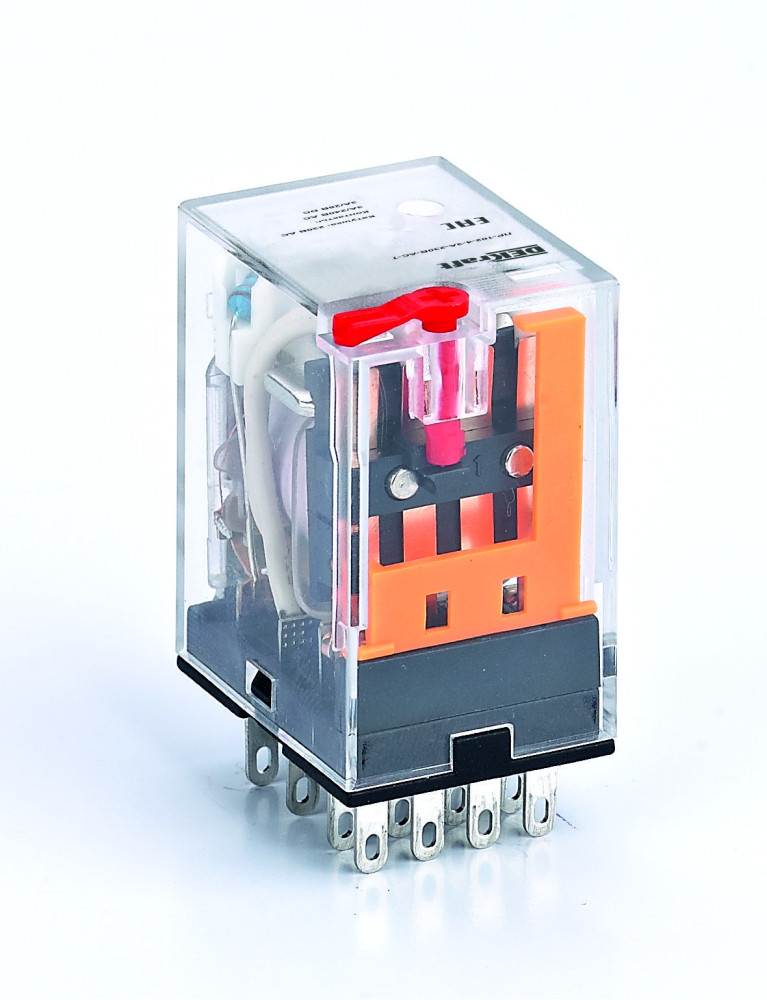 Промежуточное реле 4 контакта с LED индикацией и TEST функцией 3А 110В AC ПР-102