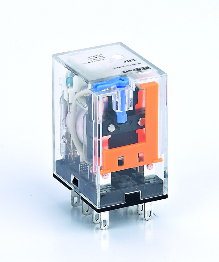 Промежуточное реле 2 контакта с LED индикацией и TEST функцией 5А 127В DC ПР-102