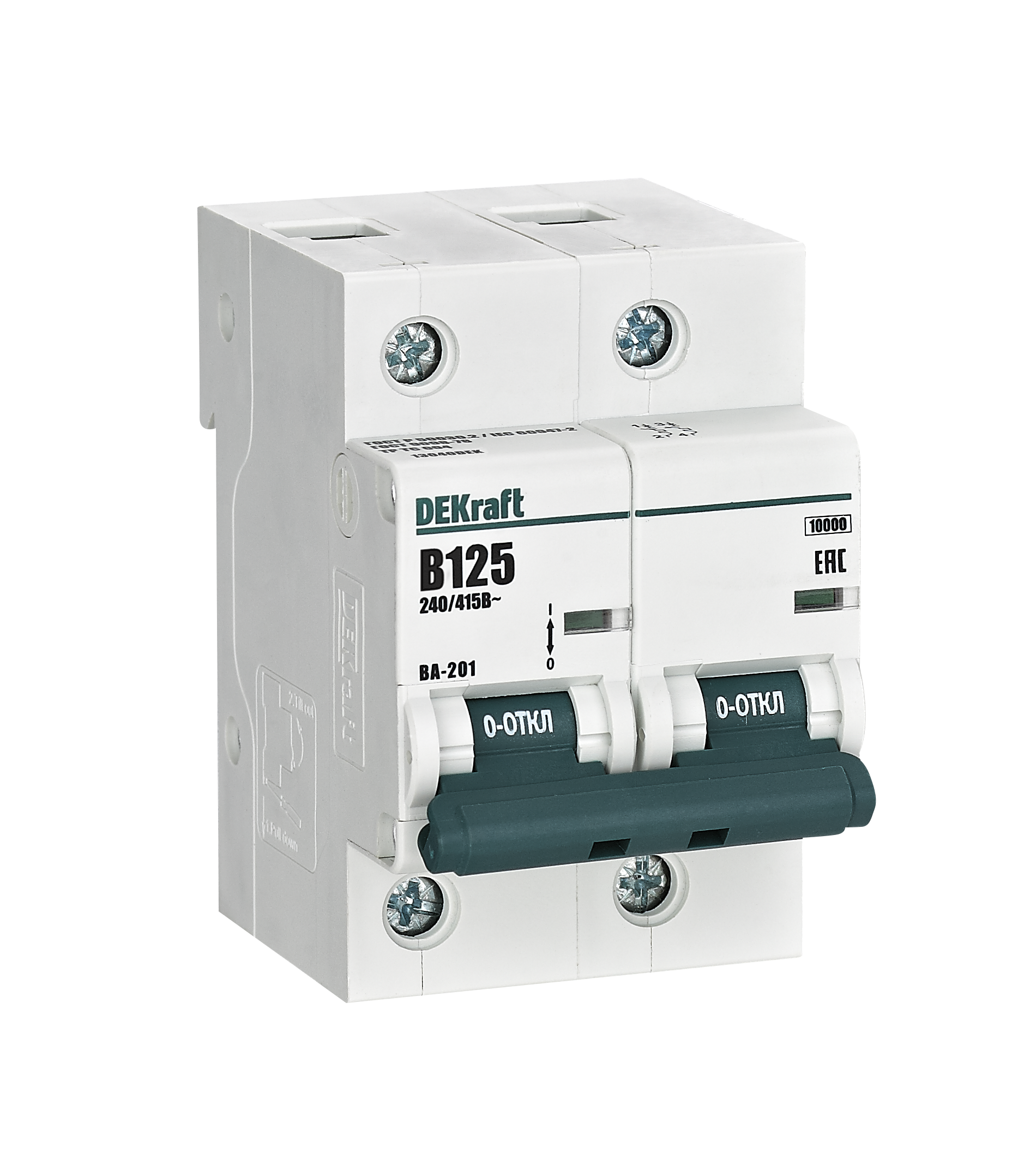 Автоматический выключатель ВА-201 2P 125А B 10кА