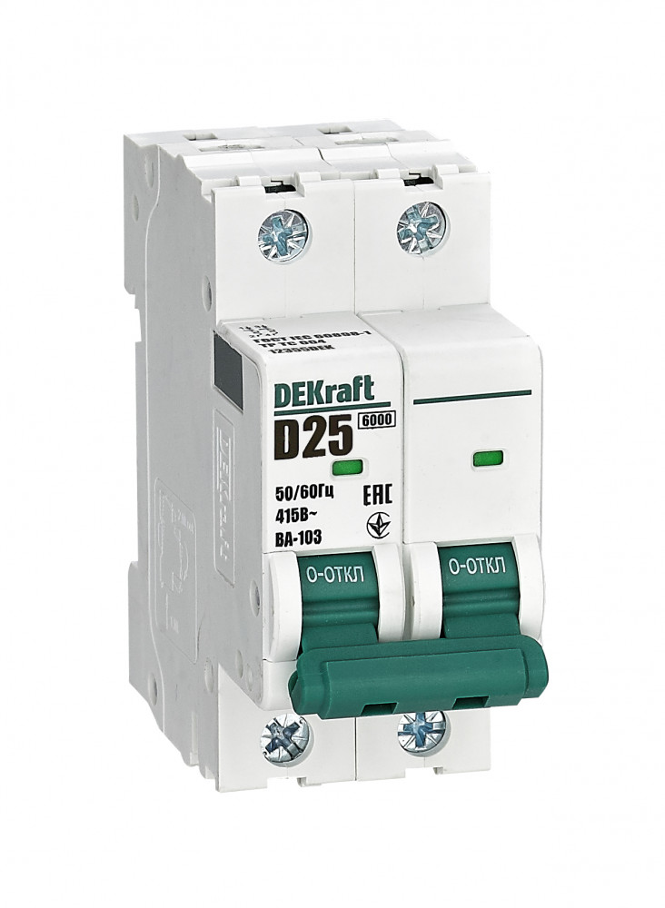 Выключатель автоматический ВА-103 2P 25А D 6кА новый