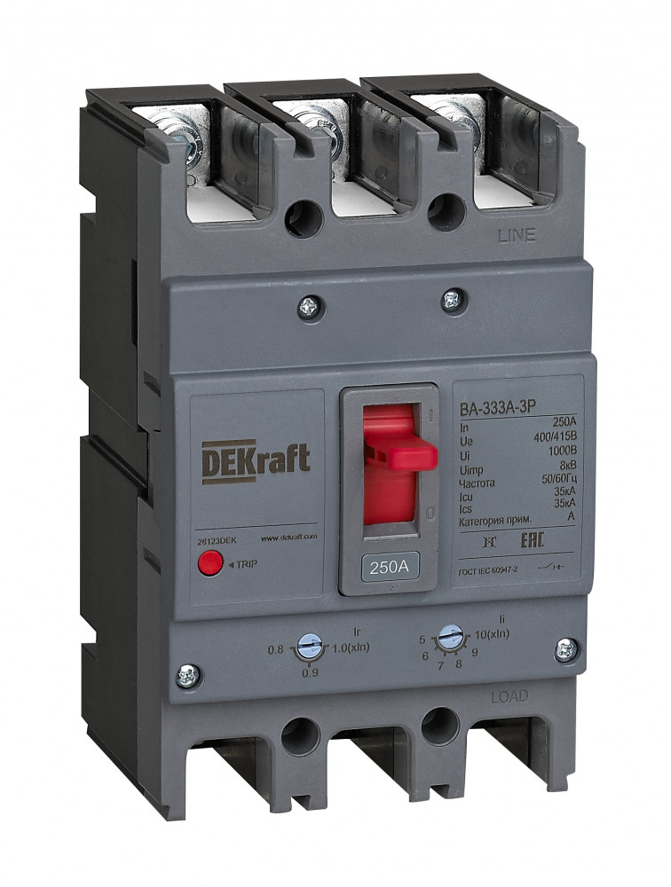 Силовой автоматический выключатель 3P 250A 35кА ВА-333А