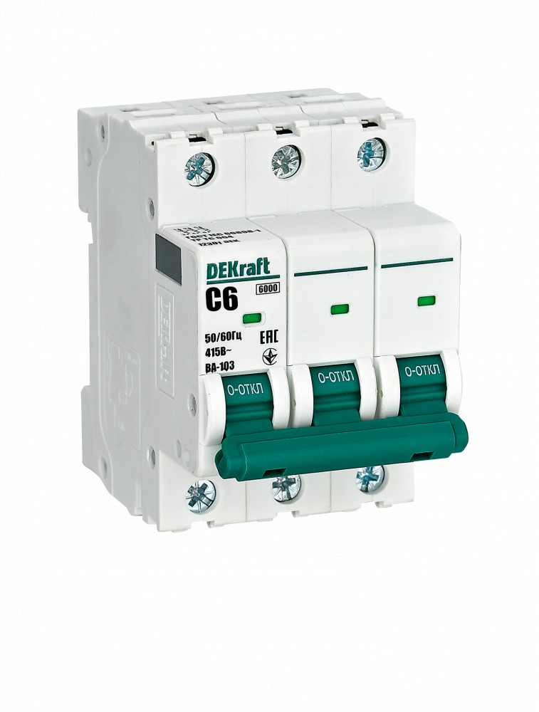 Выключатель автоматический ВА-103 3P 6А C 6кА новый