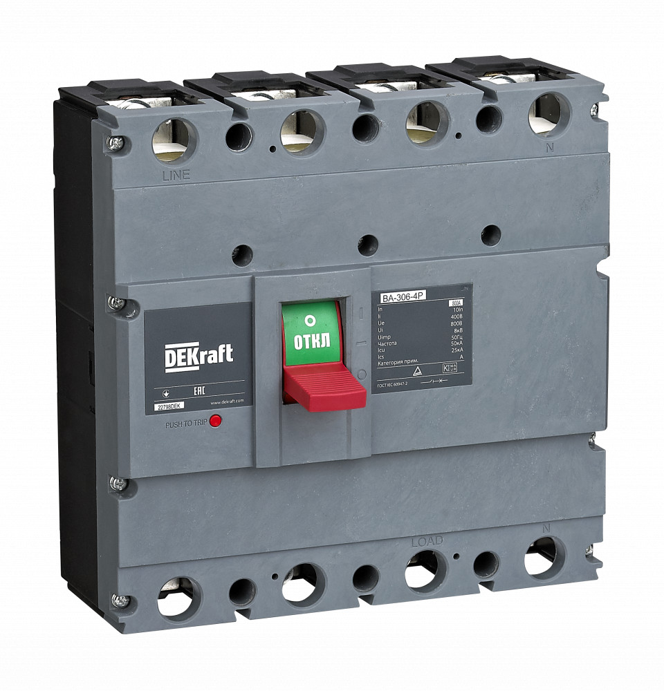 Силовой автоматический выключатель 4P 700А 50кА ВА-306