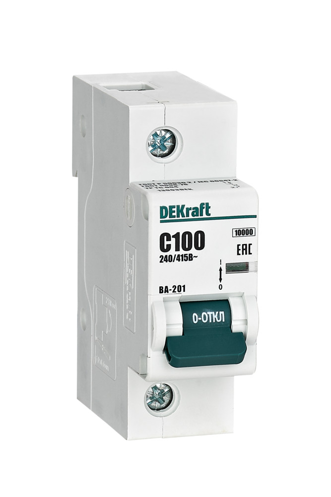 Выключатель автоматический однополюсный 100А С ВА-201 10кА