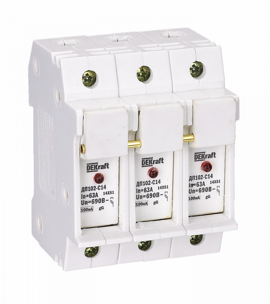 Держатель-предохранитель C14 со светодиодной индикацией 3п ДП-102