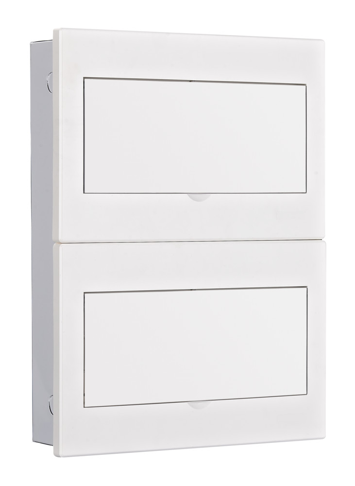 Корпус встраиваемый с белой дверью 2 ряда 26 модулей IP41 ЩРВ-М