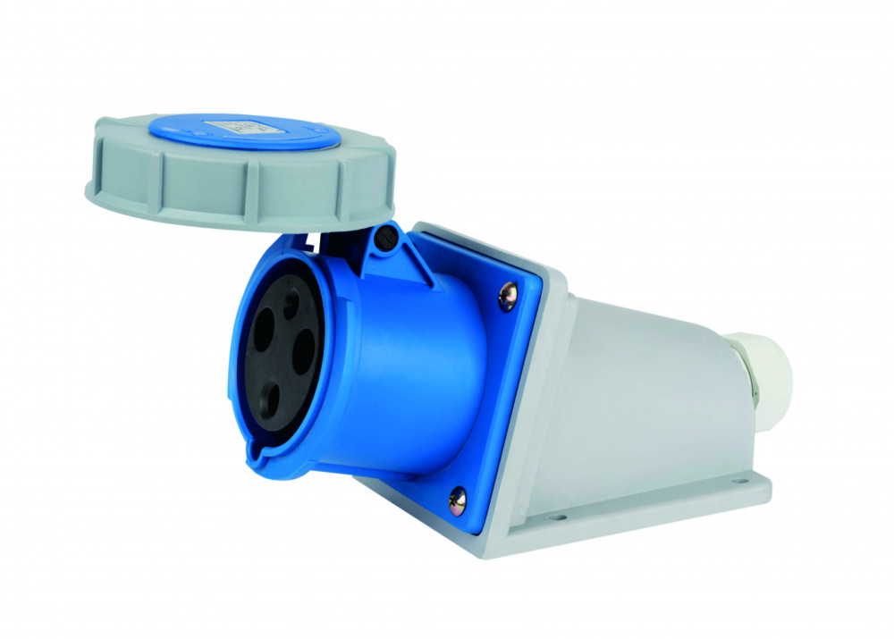 Розетка стационарная 2Р+РЕ 63А 220В IP67 РС-103