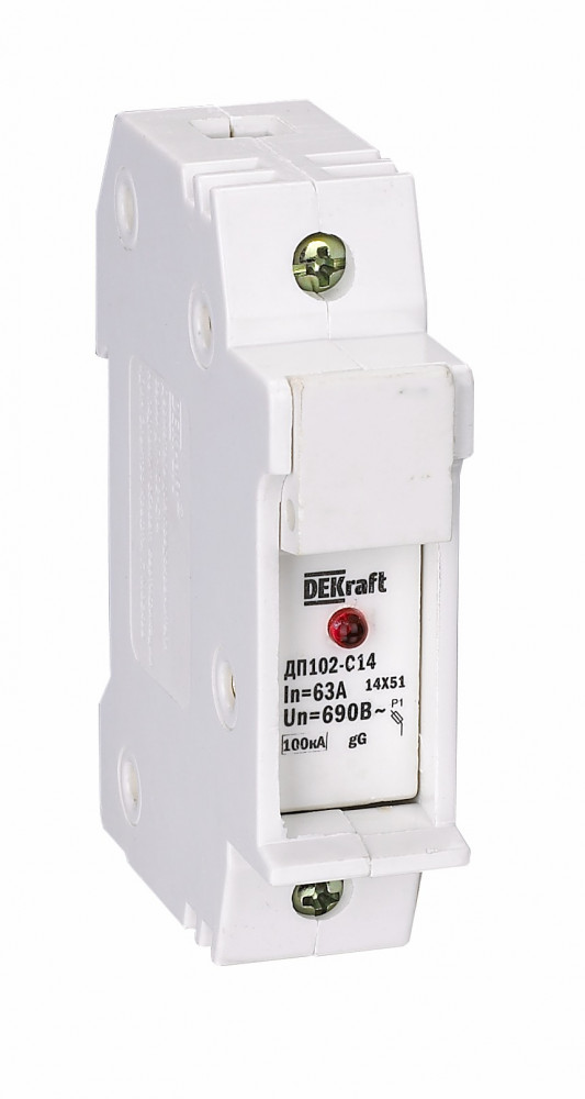 Держатель-предохранитель C14 со светодиодной индикацией 1п ДП-102