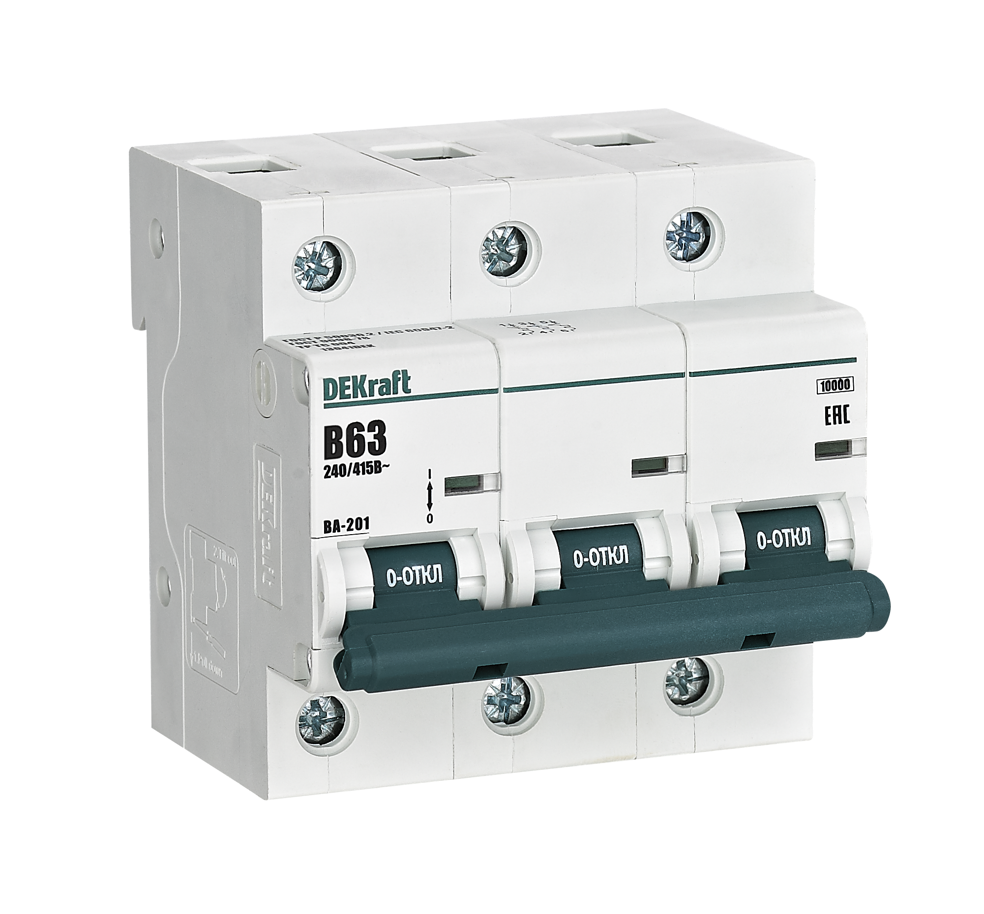 Выключатель автоматический ВА-201 3P 63А B 10кА