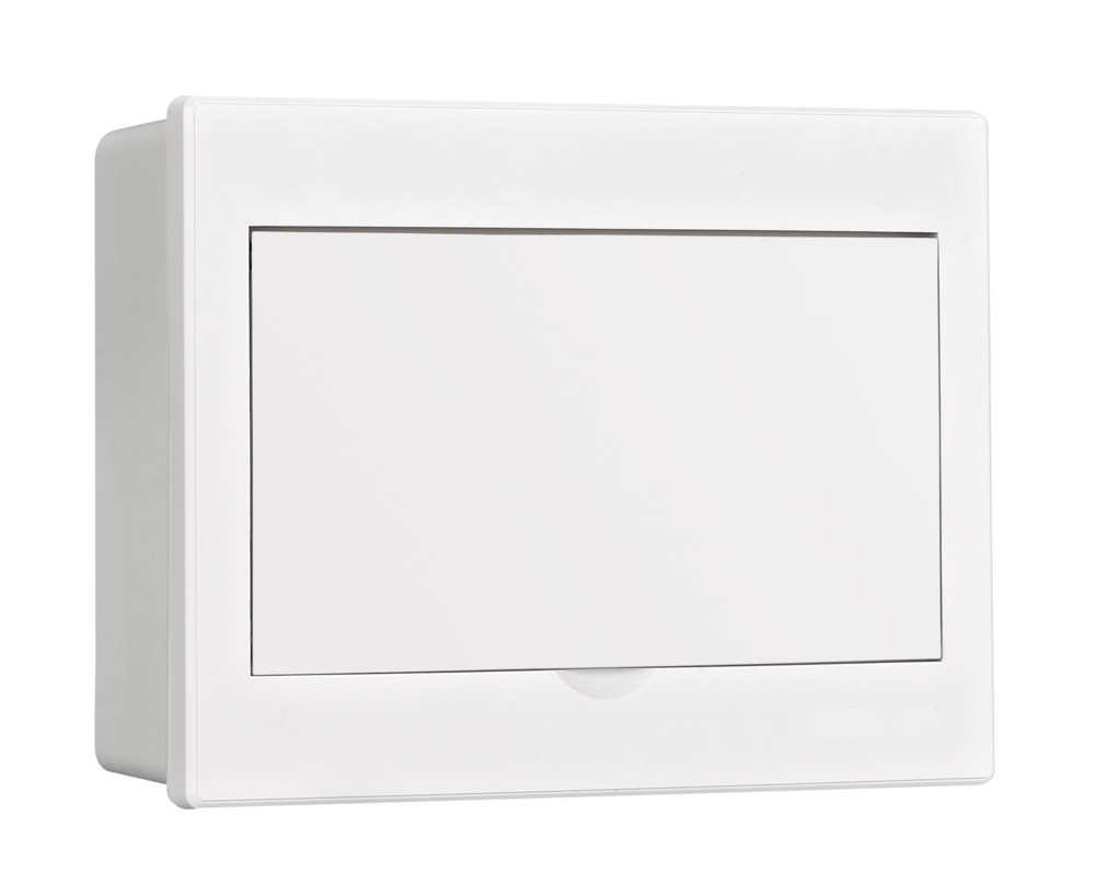 Корпус пластиковый навесной с белой дверью 1 ряд 9 модулей IP41 ЩРН-П