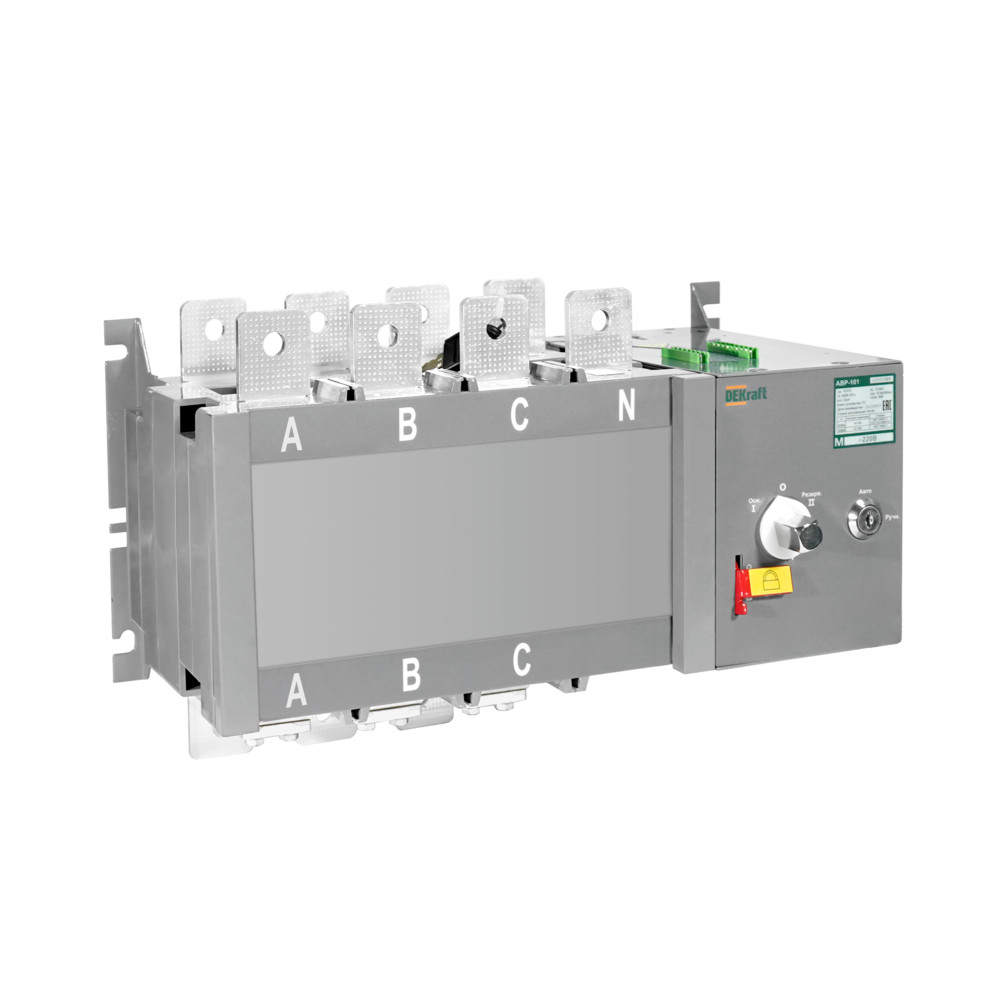 АВР на реверсивный выключатель-разъединитель и мотор приводом 630A, 3P, 32кА АВР-108