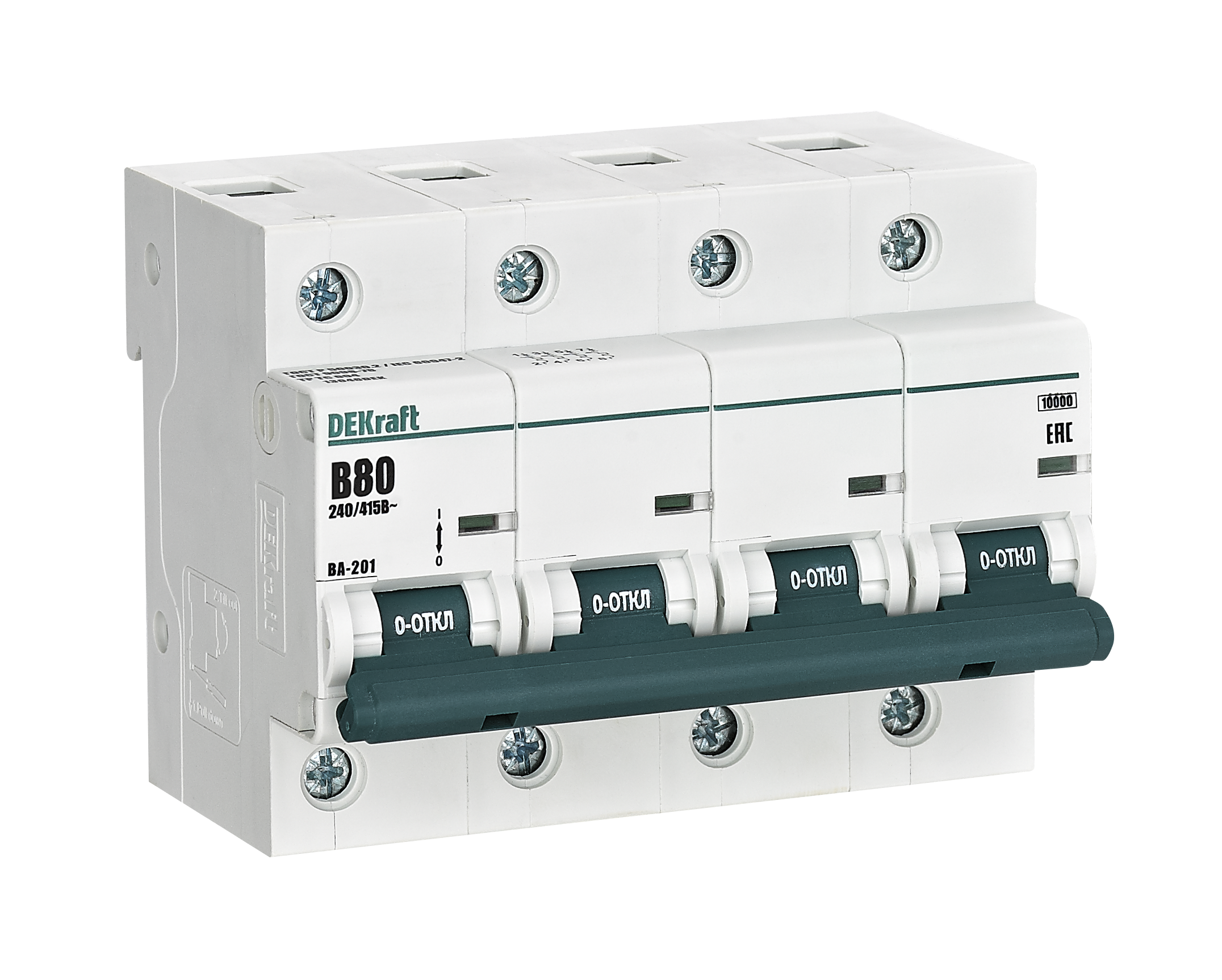 Автоматический выключатель ВА-201 4P 80А B 10кА