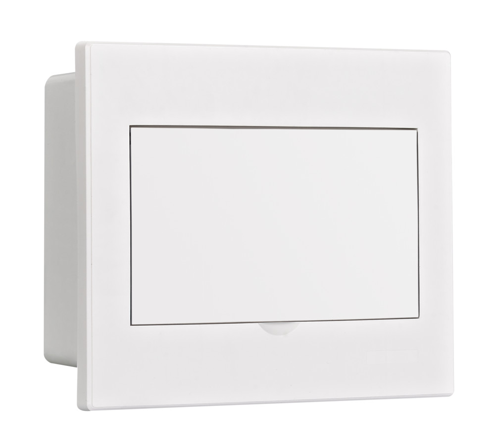 Корпус пластиковый встраиваемый с белой дверью 1 ряд 9 модулей IP41 ЩРВ-П