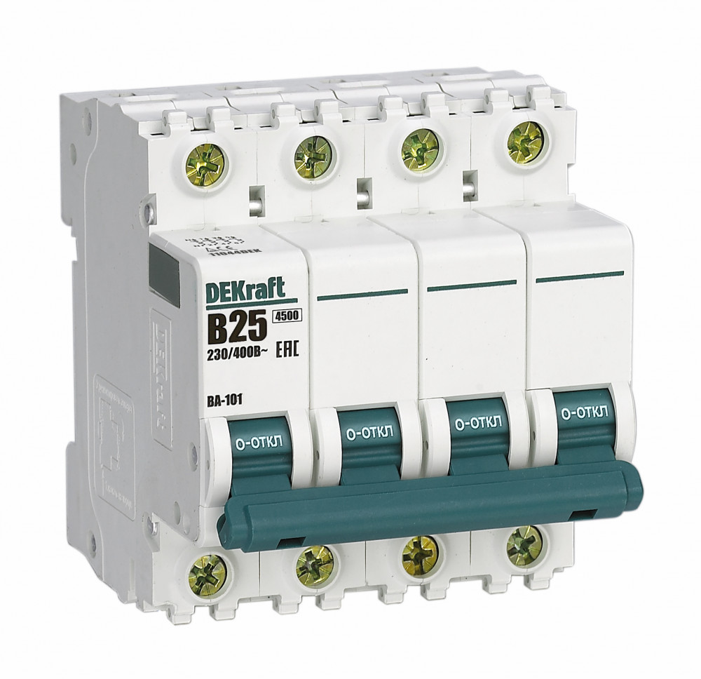 Выключатель автоматический ВА-101 4P 25А B 4.5кА