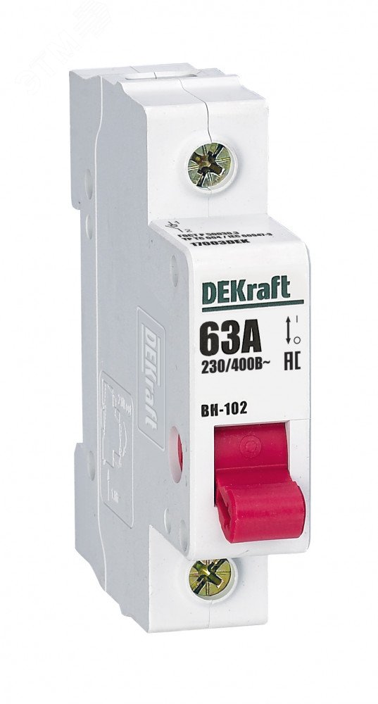 Выключатель нагрузки 1п ВН-102 63А 17003DEK Dekraft - превью 2
