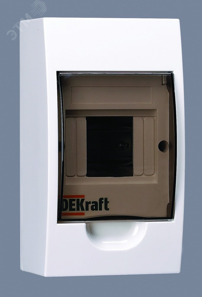 Щит распределительный навесной ЩРн-П-4 IP41 пластиковый прозрачная дверь 31008DEK Dekraft - превью