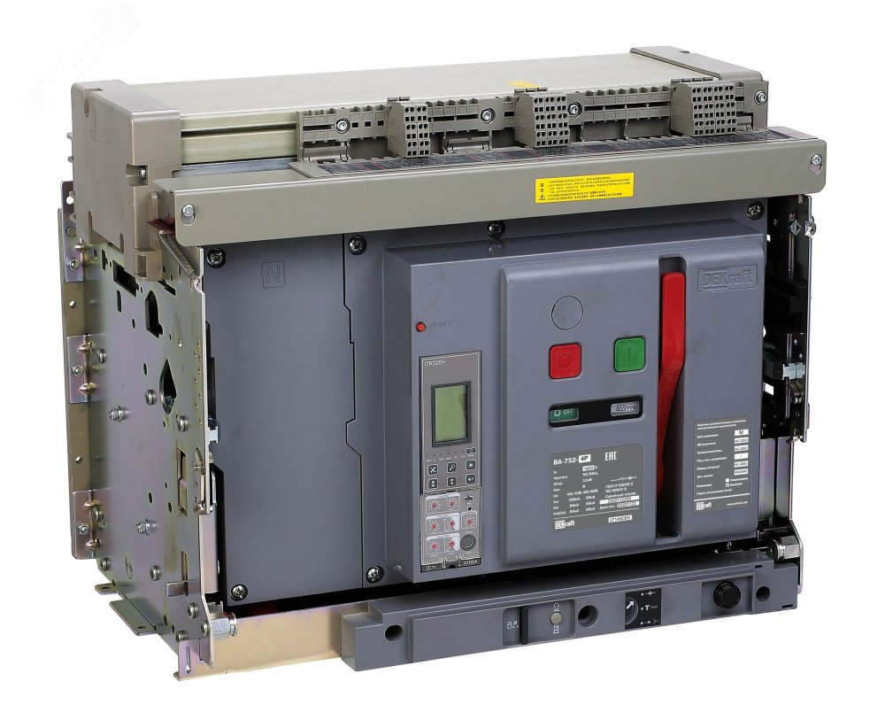 Изображение товара Автоматический воздушный выключатель 4P 1600А 100кА Dekraft ВА-752