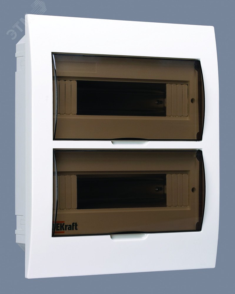 Щит распределительный встраиваемый ЩРВ-П-24 IP41 пластиковый прозрачная дверь 31006DEK Dekraft - превью