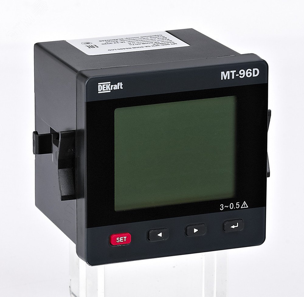 Мультиметр цифровой 72х72мм трехфазный, вход 600В 1А, RS485, LCD-дисплей МТ-72D 51413DEK Dekraft
