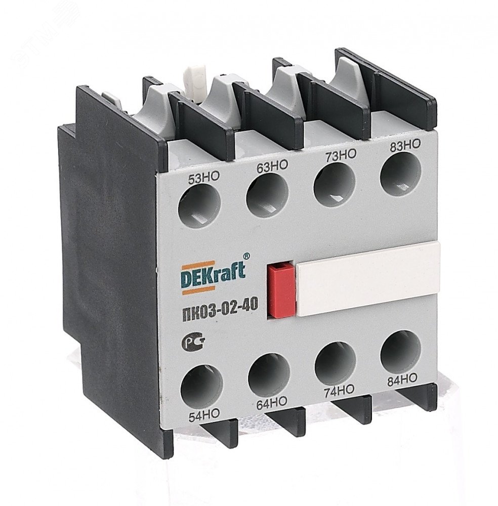 Изображение товара Приставка контактная ПК-03-02-40 для контакторов до 690 В и 10 А с IP20