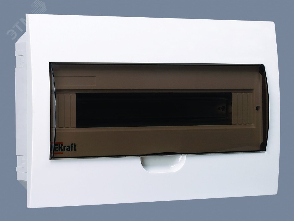 Щит распределительный встраиваемый ЩРВ-П-18 IP41 пластиковый прозрачная дверь 31005DEK Dekraft - превью